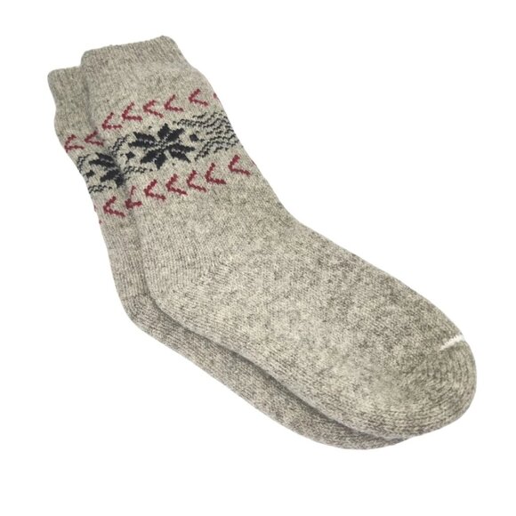 J.B. Field's Women's 40 Below Wool Thermal Winter Sock - Snowflake Pattern - Picture 1 of 6